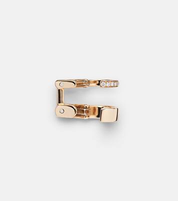 Boucle d'oreille unique Berbere Module en or rose 18 ct et diamants | Repossi
