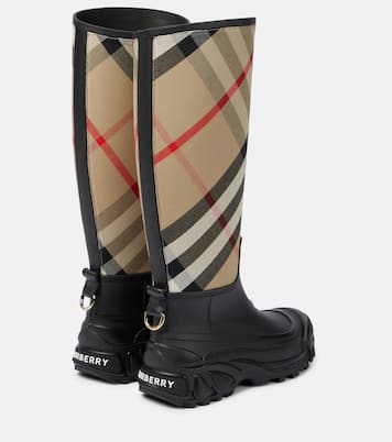 House Check rubber rain boots | Burberry