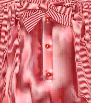Folsom striped cotton blouse | Caramel