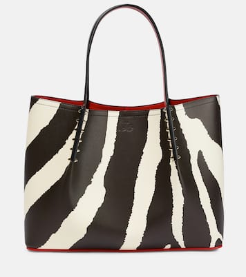 Cabarock Small zebra-print leather tote | Christian Louboutin