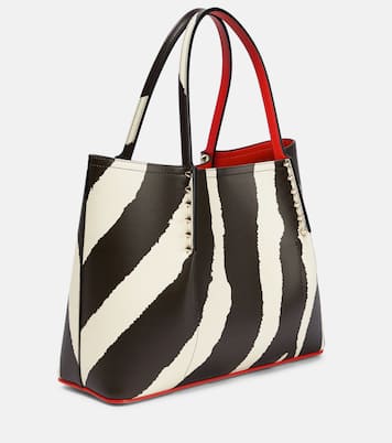 Cabarock Small zebra-print leather tote | Christian Louboutin