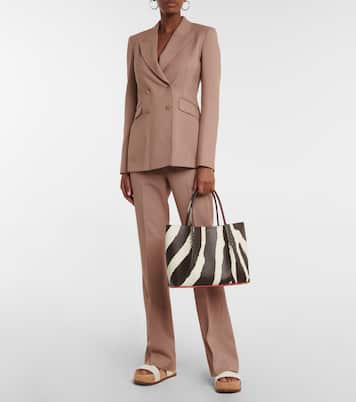 Cabarock Small zebra-print leather tote | Christian Louboutin