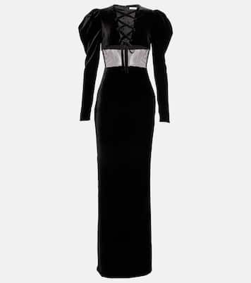 Robe longue en velours | Alessandra Rich