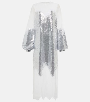 Zahara sequined and lace gown | Costarellos