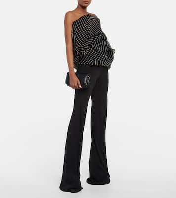 Top bustier rayé en soie | Rick Owens