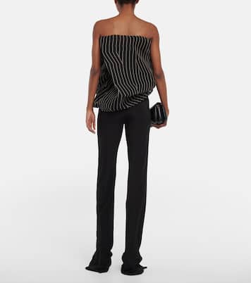 Top bustier rayé en soie | Rick Owens