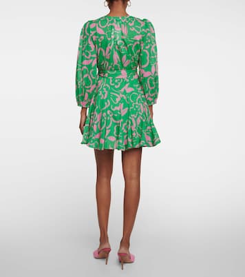 Kiki belted floral cotton minidress | Velvet