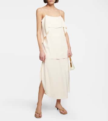 Top de sarga drapeado | Toteme