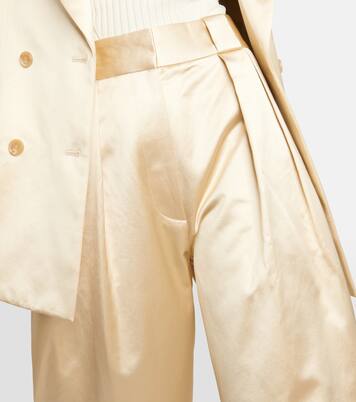 Rico high-rise wide-leg cotton-blend pants | Khaite