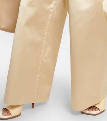 Rico high-rise wide-leg cotton-blend pants | Khaite