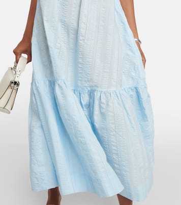 Ruched off-shoulder maxi dress | Ganni
