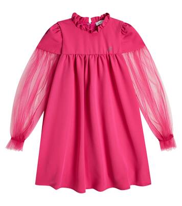 Abito rifinito con tulle | Monnalisa