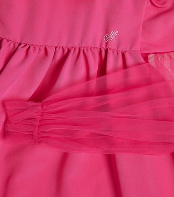 Abito rifinito con tulle | Monnalisa