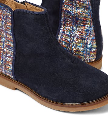Bottes Trip Back en daim à paillettes | Pom d'Api