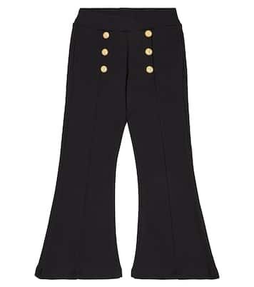 Pantalones flared de algodón | Balmain Kids