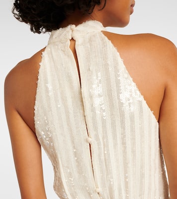 Bridal Vivienne sequined midi dress | Rixo