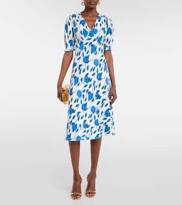 Jemma printed crêpe midi dress | Diane von Furstenberg