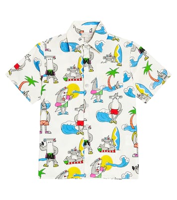Camiseta de popelín de algodón estampada | Stella McCartney Kids