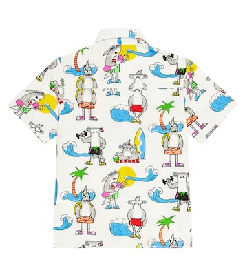 Camiseta de popelín de algodón estampada | Stella McCartney Kids