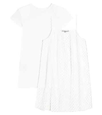 Abito in jersey di cotone a pois | Balmain Kids