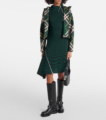 Abito midi in misto lana Burberry Check | Burberry