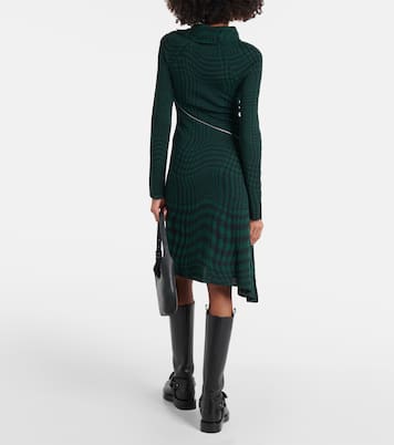 Abito midi in misto lana Burberry Check | Burberry