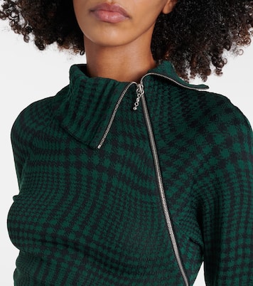 Abito midi in misto lana Burberry Check | Burberry