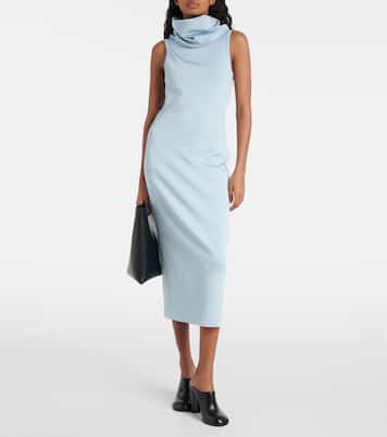 Abito midi in jersey con cappuccio | Alaïa