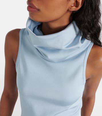 Abito midi in jersey con cappuccio | Alaïa