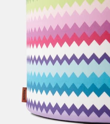 Riverbero Zigzag cotton canvas pouf | Missoni