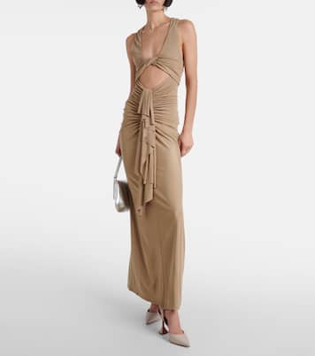 Pumps slingback Holli 95 in canvas | Amina Muaddi