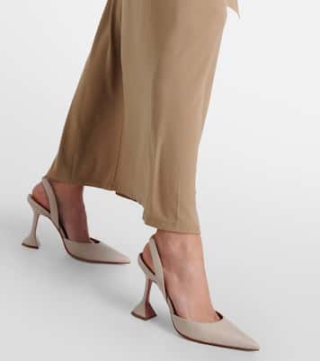 Pumps slingback Holli 95 in canvas | Amina Muaddi