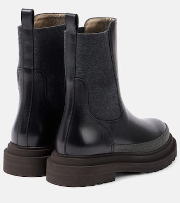 Bottines Chelsea Monili en cuir | Brunello Cucinelli