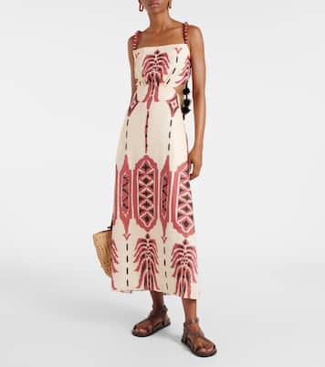 Abito midi in lino con stampa | Johanna Ortiz
