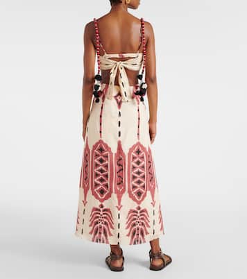 Abito midi in lino con stampa | Johanna Ortiz