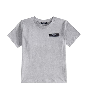 T-shirt in jersey di cotone con stampa | Balmain Kids