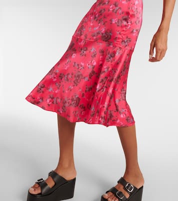 Midikleid aus Satin | Ganni