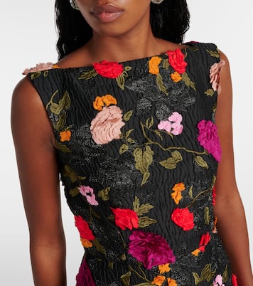 Robe longue brodée en jacquard  | Erdem