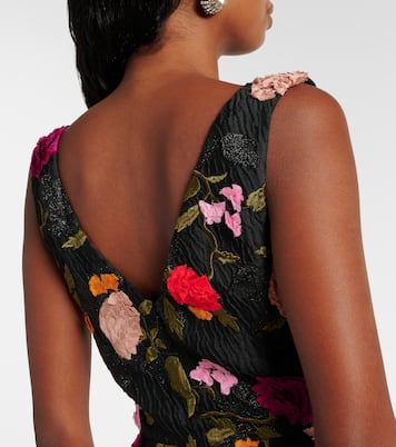 Robe longue brodée en jacquard  | Erdem