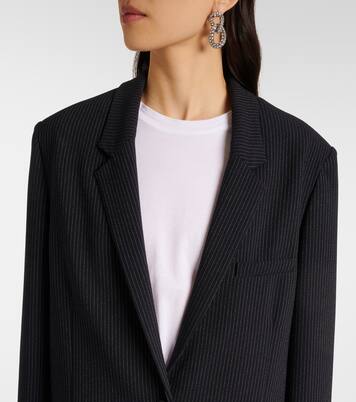 Blazer Oceanyga in crêpe a righe | Isabel Marant
