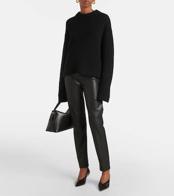 Schmale Hose Rodano aus Lederimitat | Max Mara