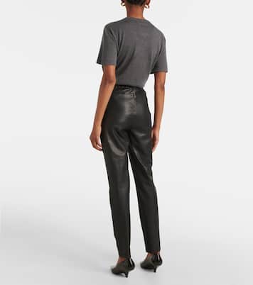 Schmale Hose Rodano aus Lederimitat | Max Mara