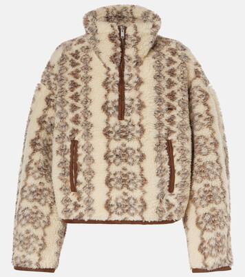 Marie printed teddy half-zip sweater | Marant Etoile