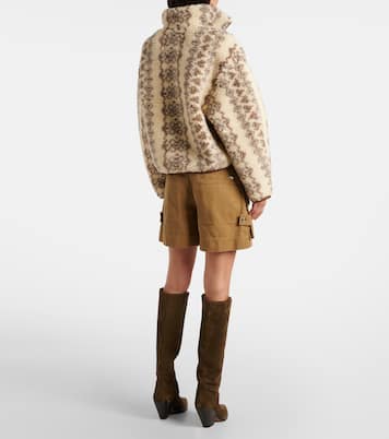 Marie printed teddy half-zip sweater | Marant Etoile