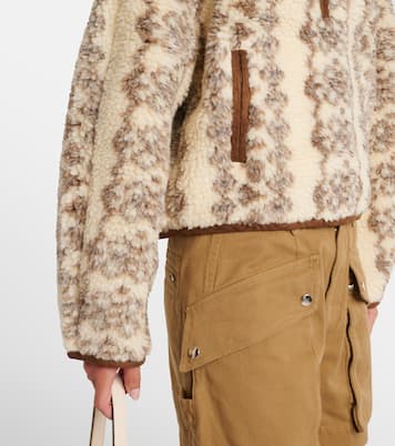 Marie printed teddy half-zip sweater | Marant Etoile