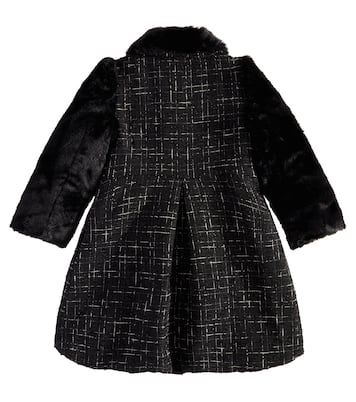 Faux fur and tweed coat | Patachou