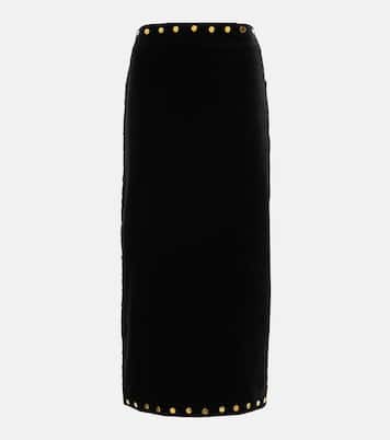 Jupe midi Evn en velours | Dodo Bar Or