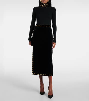 Jupe midi Evn en velours | Dodo Bar Or