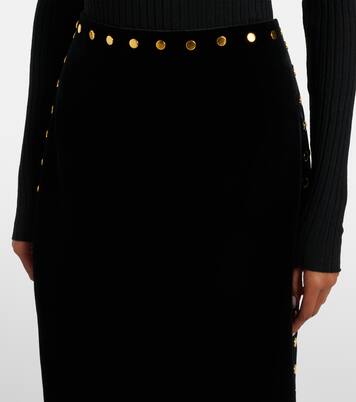 Jupe midi Evn en velours | Dodo Bar Or