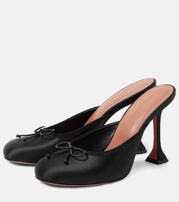 Mules Lila 95 in raso | Amina Muaddi